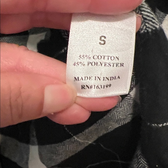 # 0778 + Black and White Plaid Shirt with WHT Patch - Picture 5 of 8